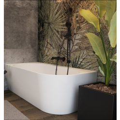   Kád, M-Acryl Harmony kád 159x84 cm, fehér, jobbos, króm takaróval