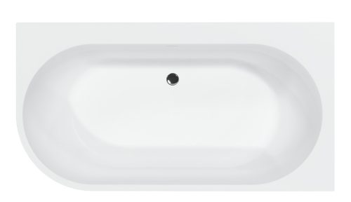 Kád, M-Acryl Harmony kád 159x84 cm, fehér, jobbos, króm takaróval