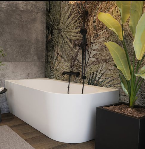 Kád, M-Acryl Harmony kád 159x84 cm, fehér, balos