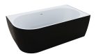 Kád, M-Acryl Harmony kád 159x84 cm, fekete/fehér, balos