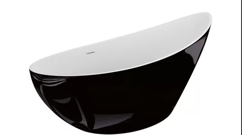 Kád, M-Acryl Paradise szabadonálló kád 180x80 cm fényes fekete