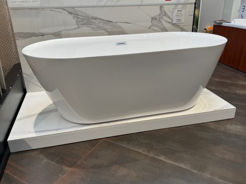 Kád, Aquatrend Alonso szabadonálló akril 170x80, króm lefolyóval