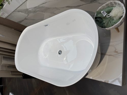 Kád, Aquatrend Alonso szabadonálló akril 170x80, króm lefolyóval