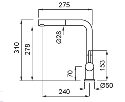 Mosogató csaptelep, Elleci Csaptelep Stream Plus Keratek K96 White