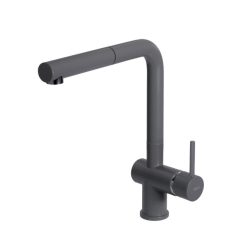   Mosogató csaptelep, Elleci Csaptelep Stream Plus K99 dark grey