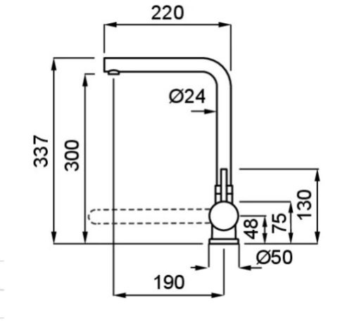 Mosogató csaptelep, Elleci Csaptelep Danubio G68 bianco