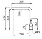 Mosogató csaptelep, Elleci Csaptelep Stream Plus G68 bianco