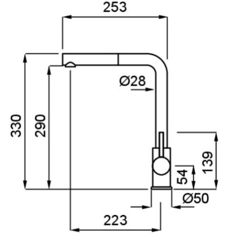 Mosogató csaptelep, Elleci Csaptelep Trail Plus G48 cemento