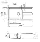 Mosogatótálca, Elleci Mosogatótálca Best 480 K95 Champagne