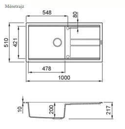 Mosogatótálca, Elleci Mosogatótálca Best 480 K95 Champagne