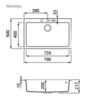 Mosogatótálca, Elleci Mosogatótálca Quadra 130 K95 Champagne