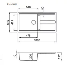 Mosogatótálca, Elleci Mosogatótálca Best 480 K96 White
