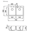 Mosogatótálca, Elleci Mosogatótálca Quadra 350 K96 White