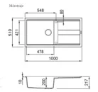 Mosogatótálca, Elleci Mosogatótálca Best 480 K99 Dark Grey