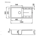 Mosogatótálca, Elleci Mosogatótálca Unico 480 K96 White