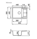 Mosogatótálca, Elleci Mosogatótálca Unico 125 K86 Black