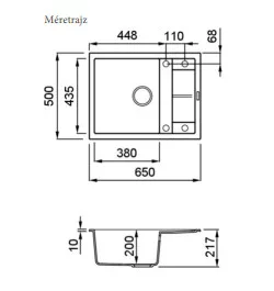 Mosogatótálca, Elleci Mosogatótálca Unico 125 K86 Black
