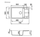 Mosogatótálca, Elleci Mosogatótálca Unico 310 K96 White