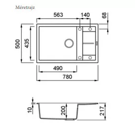 Mosogatótálca, Elleci Mosogatótálca Unico 310 K96 White