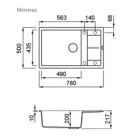 Mosogatótálca, Elleci Mosogatótálca Unico 310 K86 Black