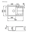 Mosogatótálca, Elleci Mosogatótálca Unico 300 K86 Black