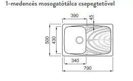 Mosogatótálca, Elleci Mosogatótálca Master 300 G51 avena