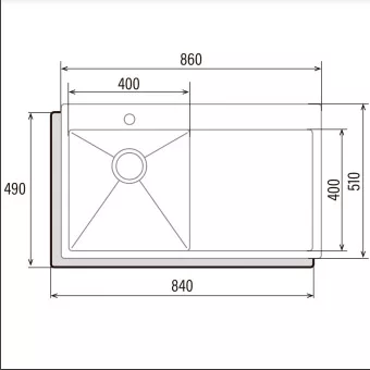 Mosogatótálca, Cata Mosogatótálca CBS-1 40-40 D R10
