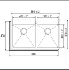 Mosogatótálca, Cata Mosogatótálca CBS-2 40-40 R10
