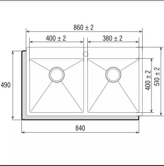 Mosogatótálca, Cata Mosogatótálca CBS-2 40-40 R10