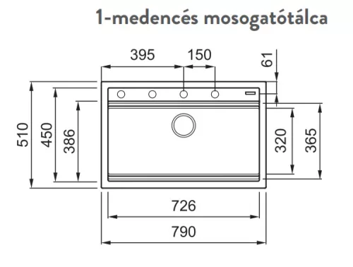 Mosogatótálca, Elleci Mosogatótálca Best 130 Workstation G51 avena