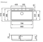 Mosogatótálca, Elleci Mosogatótálca Best 360 Workstation G78 Espresso