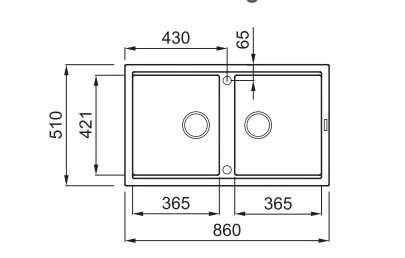 Mosogatótálca, Elleci Mosogatótálca Best 450 G48 cemento