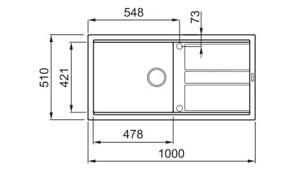 Mosogatótálca, Elleci Mosogatótálca Best 480 G68 bianco