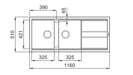 Mosogatótálca, Elleci Mosogatótálca Best 500 G68 bianco