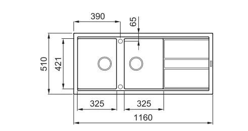 Mosogatótálca, Elleci Mosogatótálca Best 500 G40 nero