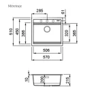 Mosogatótálca, Elleci Mosogatótálca Best 105 Workstation M79 Alumínium