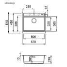 Mosogatótálca, Elleci Mosogatótálca Best 105 Workstation G48 Cemento