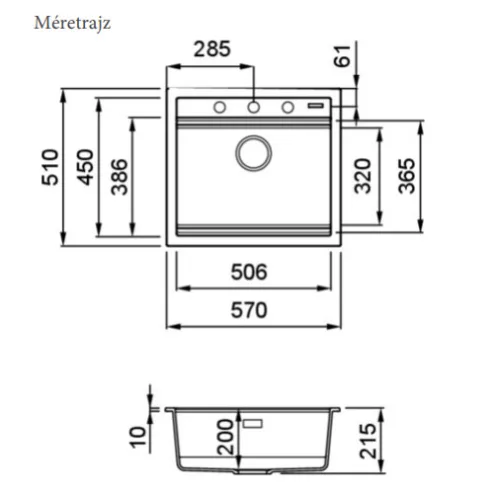 Mosogatótálca, Elleci Mosogatótálca Best 105 Workstation G48 Cemento