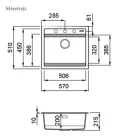 Mosogatótálca, Elleci Mosogatótálca Best 105 Workstation G43Tortora