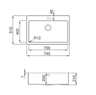 Mosogatótálca, Elleci Mosogatótálca Compass 700