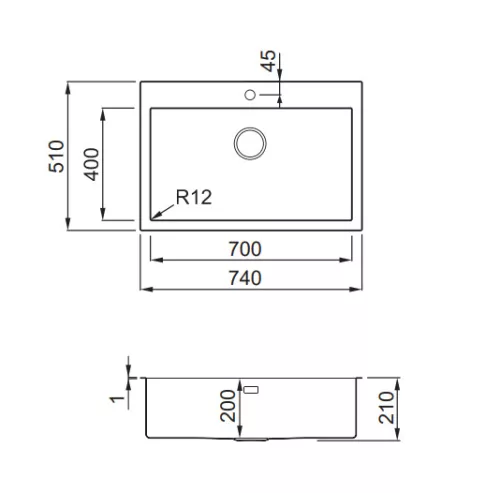 Mosogatótálca, Elleci Mosogatótálca Compass 700
