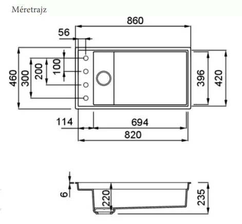 Mosogatótálca, Elleci Mosogatótálca Dialogo 360 Workstation K83 Cavern clay