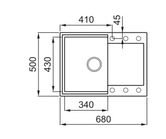 Mosogatótálca, Elleci Mosogatótálca Easy 135 M79 aluminium