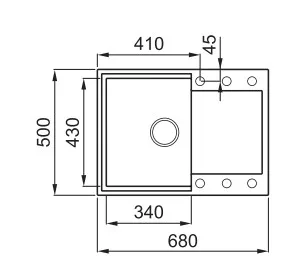 Mosogatótálca, Elleci Mosogatótálca Easy 135 G51 avena