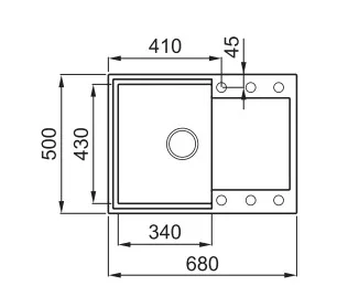 Mosogatótálca, Elleci Mosogatótálca Easy 135 G62 bianco antico
