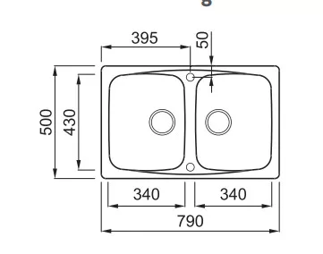 Mosogatótálca, Elleci Mosogatótálca Master 350 G51 Avena