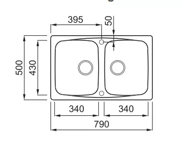 Mosogatótálca, Elleci Mosogatótálca Master 350 G68 bianco