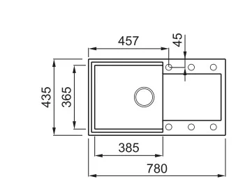Mosogatótálca, Elleci Mosogatótálca Easy 290 G68 bianco