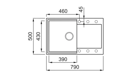 Mosogatótálca, Elleci Mosogatótálca Easy 300 G62 bianco antico