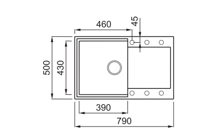Mosogatótálca, Elleci Mosogatótálca Easy 300 G68 bianco